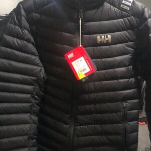 Helly Hansen Black Quilted Puffer Jacket with Logo